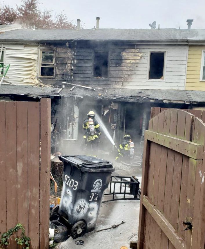 townhome fire in city of Manassas